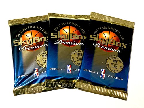 Skybox 1994 1995 NBA Basketball Cards 3 Packs Of Sealed Ungeöffnet Trading Cards - Bild 1 von 2
