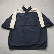VINTAGE Callaway Golf Jacket Mens Large Windshirt Water Repellant 1/4 Zip Outer