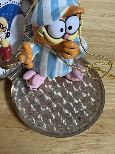 Vintage Enesco Garfield Night-Watchcat Christmas Ornament Taschenuhr 1978 Box ansehen - Bild 18 von 20