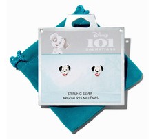 Disney 101 Dalmatians Pup Sterling Silver Stud Earrings New