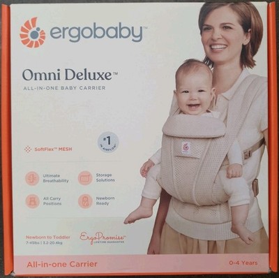 Ergobaby Omni Deluxe All-in-One Baby Carrier (Natural Beige) - New Sealed 