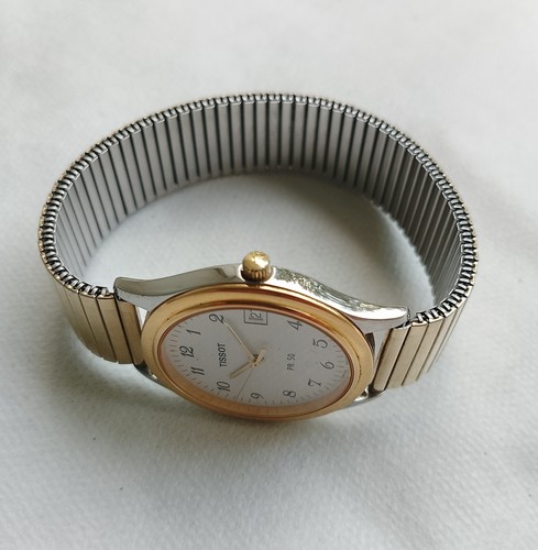 Orologio da uomo Tissot PR 50 orologio da polso placcato oro Swiss Made vetro zaffiro datario - Foto 4 di 13