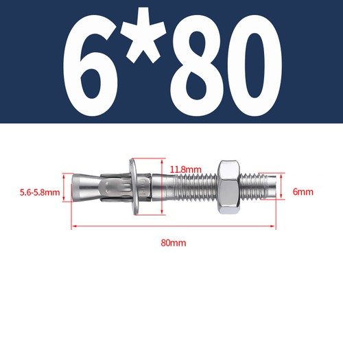 Throughbolt Fixings Through Anchor Wedge Bolts Brick Wall Masonry Concrete Stone - Picture 2 of 54