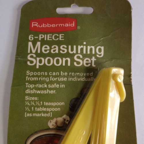 Vintage 1974 Rubbermaid Measuring Spoon Set 6 Piece Yellow #8316 - Bild 2 von 4