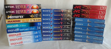Lot of 26 Vintage Sealed Blank VHS Tapes - Sony, Maxwell, JVC, & More