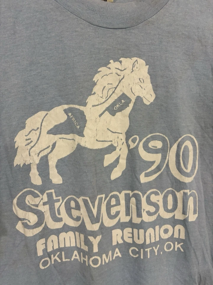 Vtg 90s Horse Oklahoma City Made In USA  T Shirt  Large - Image 3 of 4