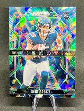 2024 Panini Prizm Football Rome Odunze Prizmatic Green Cracked Ice