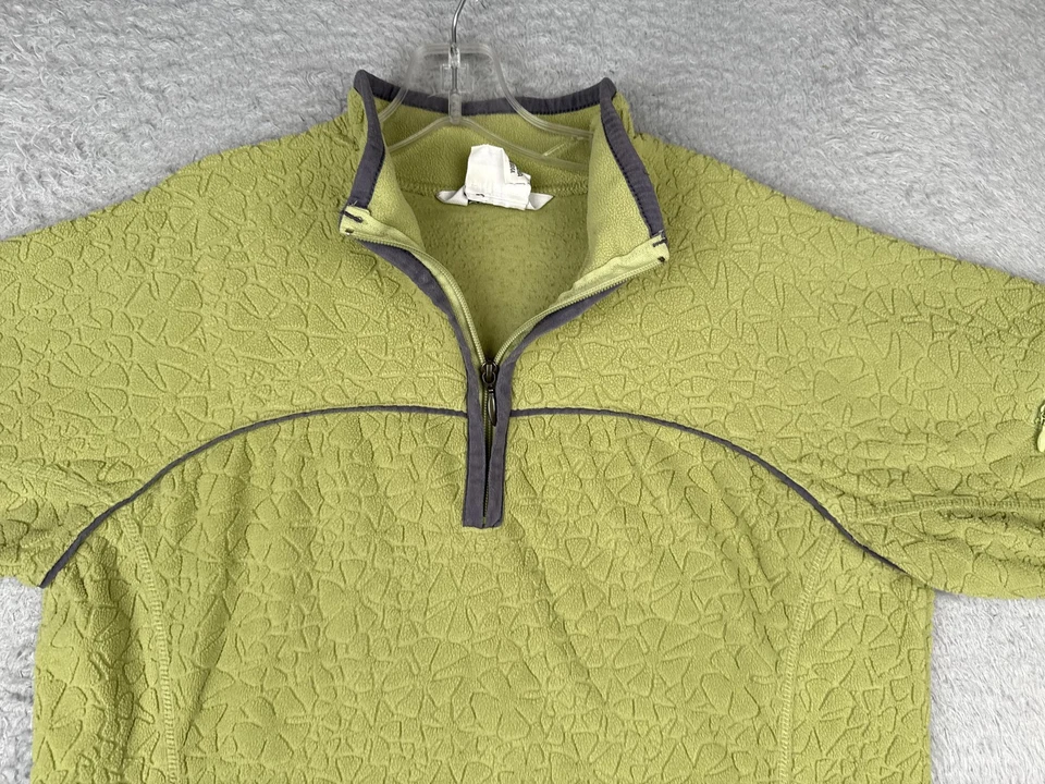Suéter polar Columbia para mujer XL verde 1/4 cremallera cuello falso manga bolsillo senderismo Foto 4 de 4