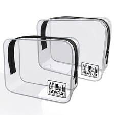 TSA Approved Clear Toiletry Bag Set for Travel Accessories - Quart Size
