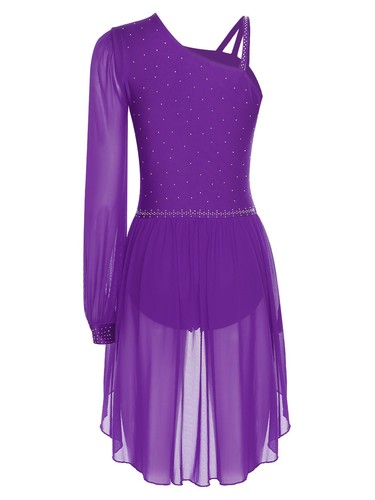 Mujeres Ropa de Baile Vestido de Retazos Disfraz de Baile Vestidos Asimétricos Traje Rock - Imagen 25 de 95
