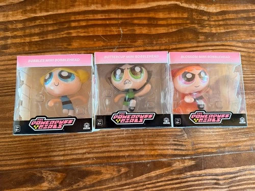 NEW CultureFly Mini Bobblehead Set Bubbles Buttercup Blossom The Powerpuff Girls