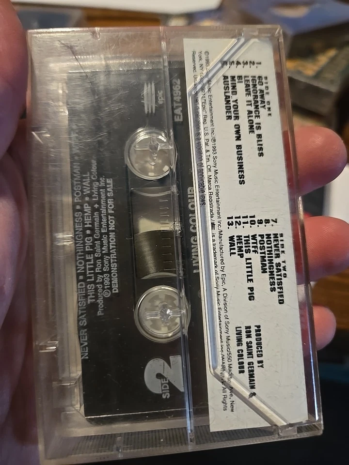 Living Colour – Stain (US, 1993, Advance Promo, Epic, Rock) Cassette Rare Foto 3 de 3