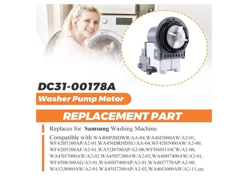DC31-00178A Washer Drain Pump Motor for Samsung DC31-00187A DC31-00178D - Picture 5 of 7