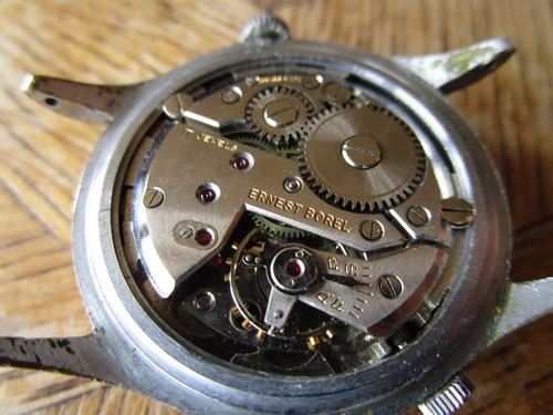 Vintage Chrome Plated ERNEST BOREL Triple Calendar Cal. FHF 205 / 175. For Parts - Bild 11 von 24