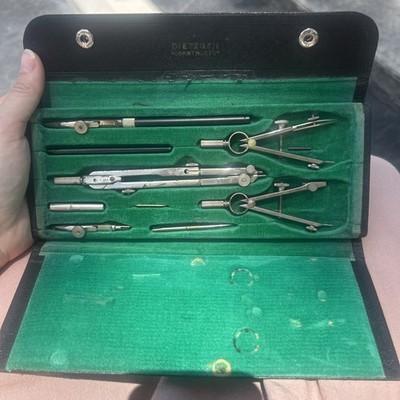 Vintage Dietzgen Master-Pro 1213p Drawing Instrument Set complete with case