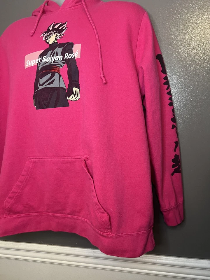 Dragon Ball Super Sudadera con Capucha Para Hombres 2XL Rosa Super Saiyajin Rosa Anime Pullover Gráfico Foto 3 de 4