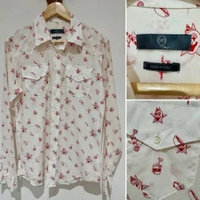 Alexander McQueen Clown Circus Merry Go Round All Over Print Long Sleeved Shirt