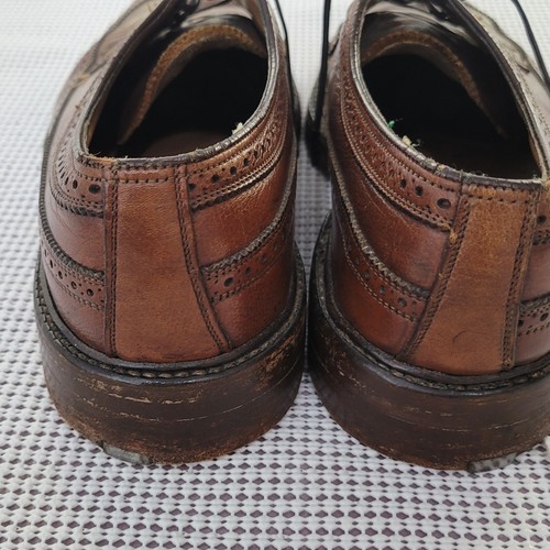 VTG Florsheim Imperial Wingtip Longwing Dress Shoes 9.5 B Tan 98602 - Picture 3 of 12