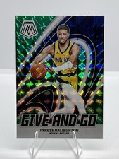 2023-24 Panini Mosaic - Give and Go Tyrese Haliburton #7 Green Mosaic Prizm