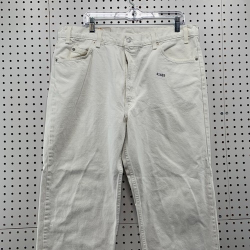 VTG 90s Levis 550 White Denim Jeans Mens Size 40x32 Relaxed Fits 38x29 Made USA - Picture 2 of 16