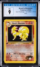 2000 POKEMON GYM CHALLENGE 1ST EDITION HOLO #3 BROCK'S NINETALES CGC 9