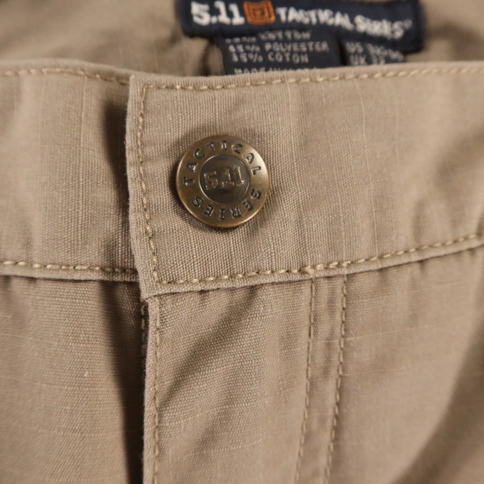 Брюки тактические мужские 5.11 32x30 желтовато-коричневые уличная рабочая одежда грузовые универсальные рипстоп - Изображение 2 из 4