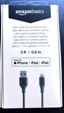 Amazon Basics USB-A to Lightning Cable Cord for iPhone iPad,3ft,MFi-Certified