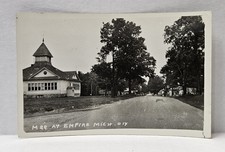 Street View, Empire, Michigan RPPC Real Photo Vintage Postcard Unposted