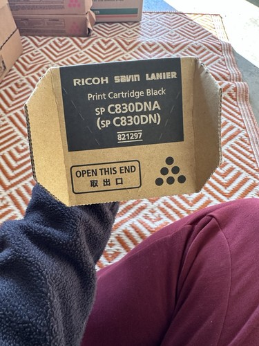 Rocoh Savin Lanier SP C830 Dna Black Toner Cartridge New OEM - Picture 4 of 4