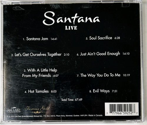 Santana Live Forever Gold CD 1999  Classic Rock Latin Blues Rhythm - Bild 4 von 4