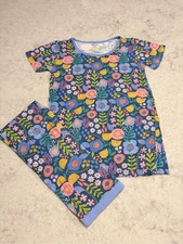 Little Sleepies Folk Floral Bamboo Two-Piece Pajama Set - Size 16