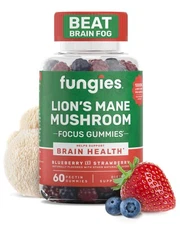 Fungies Lion's Mane Mushroom Gummies, Mixed Blueberry & Strawberry Fla