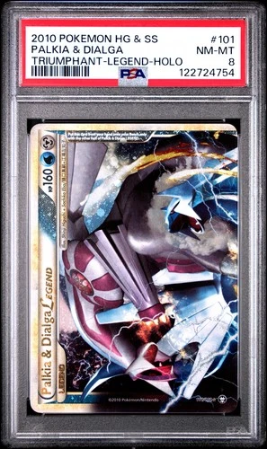 2010 POKEMON TRIUMPHANT PALKIA & DIALGA LEGEND TOP #101 PSA 8 NM #122724754