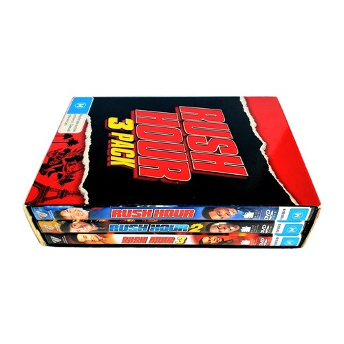 Rush Hour 1 2 & 3 DVD Comedy 3 Pack Gift Set, Jackie Chan, Chris Tucker Region 4 - Foto 19 di 20