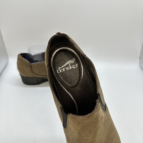 Dansko-Lynn Botín de Cuero Sin Cordones para Mujer 10.5-11 EE. UU. EUR 41 Zueco Sin Cordones en el Tacón - Imagen 4 de 11