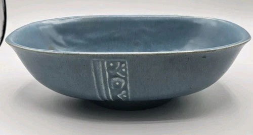 Vintage Roseville Moderne Bowl Blue 300-9, Art Deco