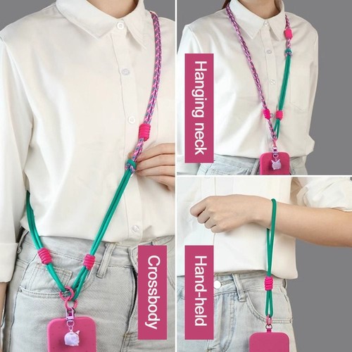 With Patch Phone Strap Lanyard Long Mobile Phone Straps New Phone Lanyards - Photo 7 sur 19