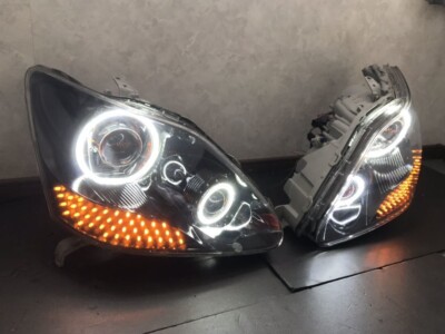 LEXUS LS430 後期型　ヘッドライト JDM Lexus LS430 COB LED RING Headlights inner black Lights