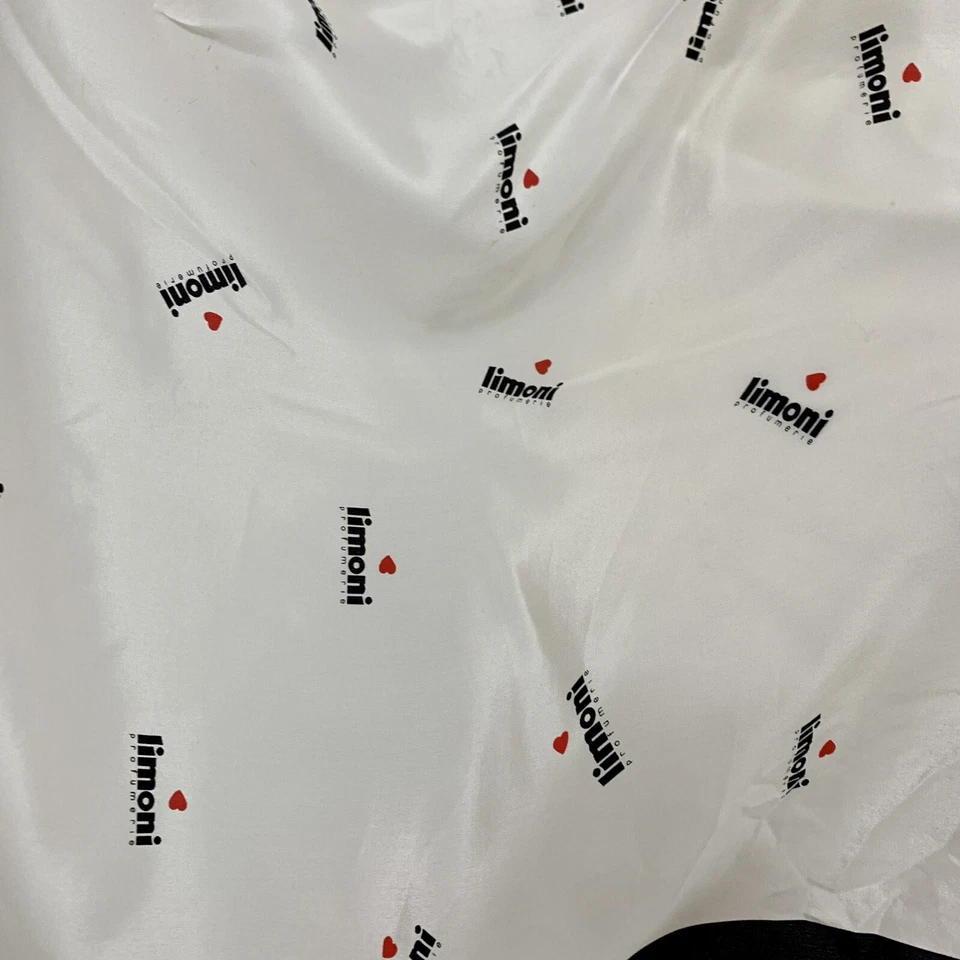 Limoni женщин шелковый шарф 26 «x 25» белый логотип сердце узор квадратный вырез надежном #A72 - Изображение 2 из 2