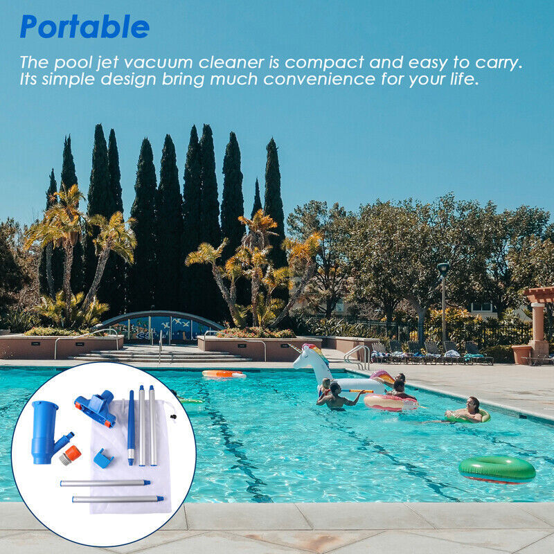 Handheld Vacuum Swimming Pool Cleaner 5Section Pole Ground Spa Pond Cleaner Kit