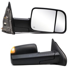 Pair View Towing Mirrors For 2006 Dodge Ram 2500 Power Heated Signal Black