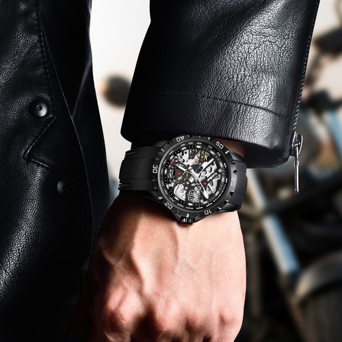 LIGE Men Watch Mechanical Analog Luminous Waterproof Sports Boy Wrist Watch Gift - Picture 4 of 7