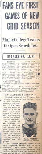 1925 Sports Page - Red Grange & Illinois Battle Nebraska, Walter Jonson Ad - Picture 2 of 6