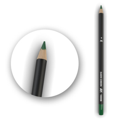 Aquarell Pencil Bleistift Dark Green (Box 5 Pcs) Ak10008 Ak Interactive