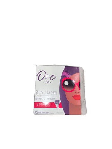 One by Poise 2 in 1 Einlagen Periodenfluss + Blasenlecks lange Länge 50 Ct