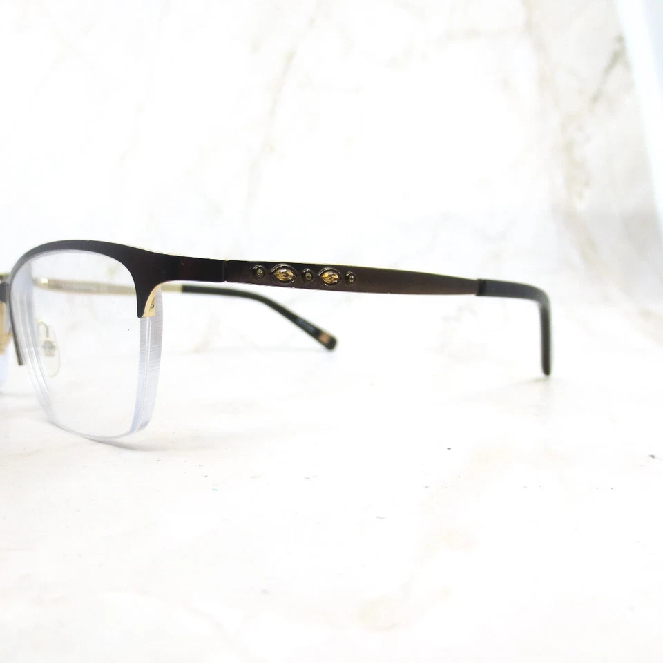 Marco de gafas Liz Claiborne L654 marrón medio borde ojo de gato 52-16-135 Foto 2 de 4