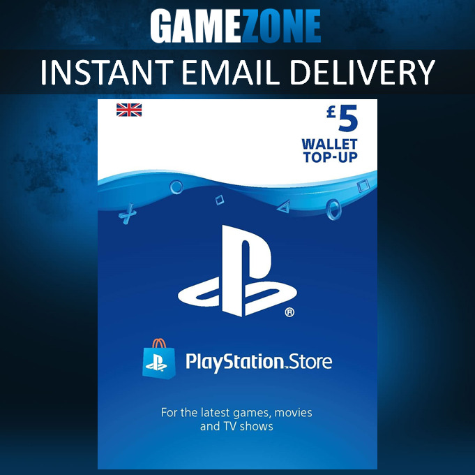 Playstation Store Network PSN UK £5 GB Pounds Gift Card