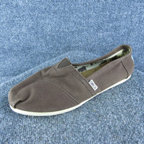 Toms flache Damenschuhe Größe 9,5 mittelbraun Stoff Slipper - Bild 1 von 9