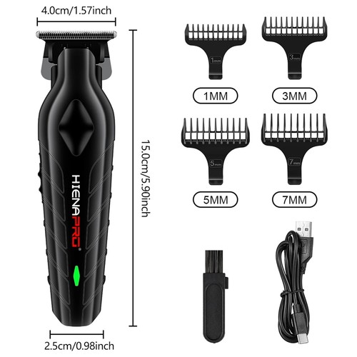 Cortadora de pelo profesional de peluquero recargable T9 eléctrica - Imagen 3 de 9