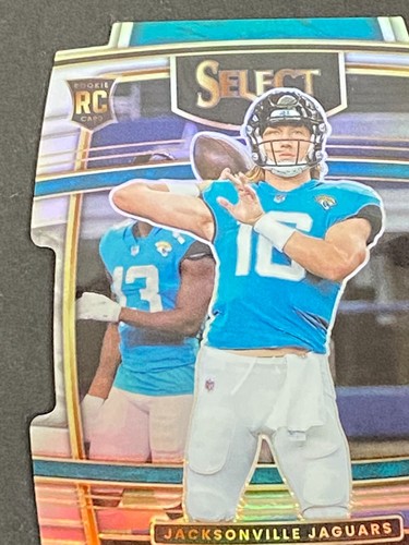 Trevor Lawrence 2021 Select Silver Prizm Die Cut RC #43 - Picture 2 of 10